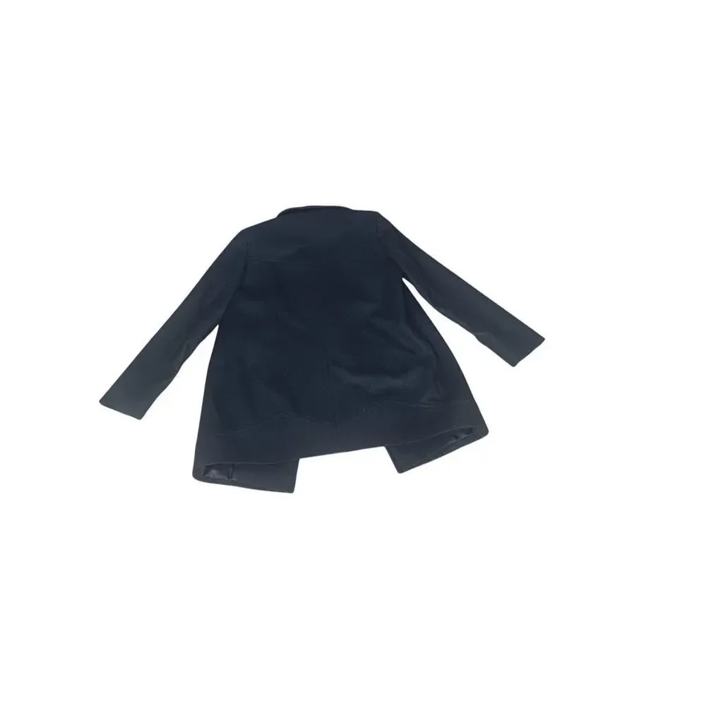 Marc New York Andrew Marc Peacoat Wool Blend Black Size 6 Double Breasted Lined - Picture 3 of 16